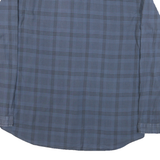 TOMMY HILFIGER Mens Blue Check Shirt XL Button-Down Collar Long Sleeve Cotton