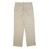DICKIES Mens Regular Fit Beige Workwear Cotton Blend Trousers W32 L30 Zip