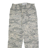 NIB/NCW Mens Cotton Blend Green Camouflage Regular Cargo Trousers W34 L31 Button