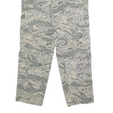 NIB/NCW Mens Cotton Blend Green Camouflage Regular Cargo Trousers W34 L31 Button