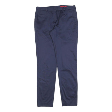 HUGO BOSS Womens Navy Blue Slim Zip Trousers W28 L30 Tailored Classic Fit