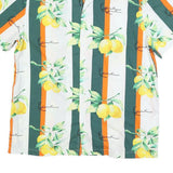 KARL KANI Mens White Green & Orange Lemon Print Shirt M Cotton Blend Summer