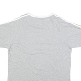 ADIDAS Mens Grey & White Classic Graphic T-Shirt L Short Sleeve Crew Neck