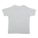 ADIDAS Mens Grey & White Classic Graphic T-Shirt L Short Sleeve Crew Neck