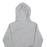 NIKE Mens Grey Cotton Blend Hoodie XS Logo Graphic Pullover Sweatshirt