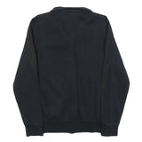 PUMA Mens Black Zip Jacket S Cotton Blend Plain Sportswear Casual Tracksuit