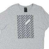 ADIDAS Mens Grey Graphic T-Shirt M Short Sleeve Crew Neck Cotton Blend Casual