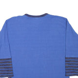 Mens Blue Sweatshirt XL Cotton Blend Crew Neck Long Sleeve Casual Pullover