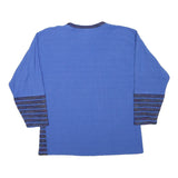 Mens Blue Sweatshirt XL Cotton Blend Crew Neck Long Sleeve Casual Pullover
