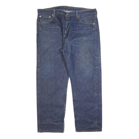LEVI'S 501 Mens Jeans Blue Regular Straight Denim Medium W42 L29 Button Closure
