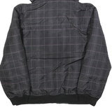 LEVI'S Mens Black & Grey Check Zip Jacket L Polyester Blend Casual Outdoor