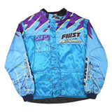 TACTEL Mens Blue & Purple Racing Jacket XL Polyester Blend Button Fastening