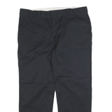DICKIES Mens Regular Fit Black Cotton Blend Trousers W40 L30 Workwear Straight