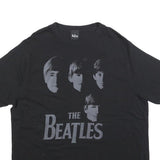 THE BEATLES Mens Black Graphic T-Shirt XL Short Sleeve Crew Neck Band Tee