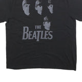 THE BEATLES Mens Black Graphic T-Shirt XL Short Sleeve Crew Neck Band Tee
