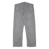 LEVI'S Mens Regular Fit Grey Cotton Blend Zip Trousers W37 L29 Casual Everyday