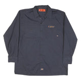 DICKIES Mens Blue Work Shirt XL King County Housing Authority Logo Cotton Blend
