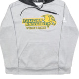 ADIDAS Mens Grey Felician University Womens Soccer Hoodie S Polyester Blend