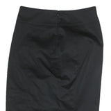 BURBERRY Womens Black Pencil Knee Length Cotton Blend Skirt UK 8 Elegant Classic