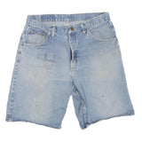 WRANGLER Mens Denim Blue Casual Shorts M W32 Cotton Blend Light Wash