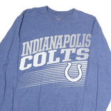 MAJESTIC Mens Blue Indianapolis Colts Long Sleeve Crew Neck T-Shirt M Cotton