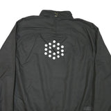 PUMA Womens Black Nylon Jacket L Zip Sportswear Track Running Casual