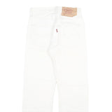 LEVI'S 501 Womens Jeans White Regular Straight Denim W24 L25 Classic Cotton