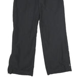 ADIDAS Womens Black Regular Fit Straight Polyester Trousers W28 L30 Comfortable