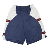 NIKE Mens Sports Shorts Navy Blue & White Colourblock L W28 Polyester Blend