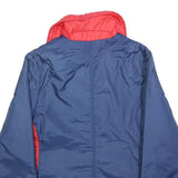 Womens Blue & Red Plain Zip Jacket M Polyester Blend Casual Outerwear