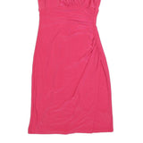 LAUREN RALPH LAUREN Womens Pink Sleeveless Wrap Dress Polyester Blend S Elegant
