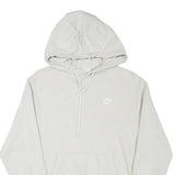 NIKE Mens White Pullover Hoodie XS Cotton Blend Casual Sportswear