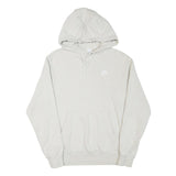 NIKE Mens White Pullover Hoodie XS Cotton Blend Casual Sportswear