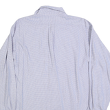 RALPH LAUREN Mens Blue Check Shirt M Cotton Blend Long Sleeve Classic Fit