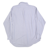 RALPH LAUREN Mens Blue Check Shirt M Cotton Blend Long Sleeve Classic Fit
