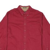 CLUB ROOM Mens Red Long Sleeve Shirt L Button-Down Collar Casual Cotton Blend