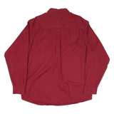CLUB ROOM Mens Red Long Sleeve Shirt L Button-Down Collar Casual Cotton Blend