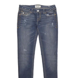 MEK DNM Womens Slim Blue Denim Jeans W28 L34 Stylish Cotton Blend Zip Closure