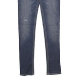 MEK DNM Womens Slim Blue Denim Jeans W28 L34 Stylish Cotton Blend Zip Closure