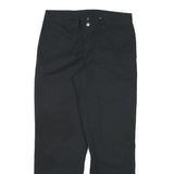 DICKIES Mens Black Cotton Blend Regular Zip Trousers W30 L28 Workwear Classic