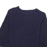 WHISTLES Womens Navy Blue Printed Blouse Long Sleeve Round Neck UK 10 Elegant