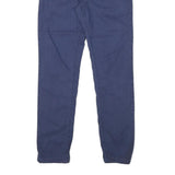 TOMMY HILFIGER Mens Cotton Blend Blue Slim Straight Trousers W32 L30 Classic Zip
