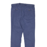 TOMMY HILFIGER Mens Cotton Blend Blue Slim Straight Trousers W32 L30 Classic Zip