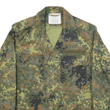 LEO KOHLER Mens Green Camouflage Zip Jacket S Cotton Blend Military Style