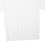 CALVIN KLEIN Mens White V-Neck T-Shirt L Cotton Blend Casual