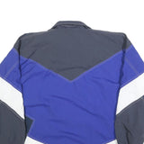 MAKA SPORT Mens Blue & Grey Zip Jacket M Polyester Blend Colourblock Casual