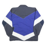 MAKA SPORT Mens Blue & Grey Zip Jacket M Polyester Blend Colourblock Casual
