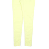 LEVI'S Womens Slim Yellow Cotton Blend Trousers W28 L30 Zip Closure Skinny Fit