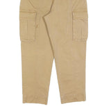 H&M Womens Beige Slim Cargo Trousers W26 L26 Cotton Blend Zip Casual