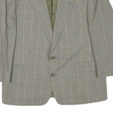 PKZ Mens Beige & Brown Classic Wool Blend Jacket L Woven Check Tailored Button